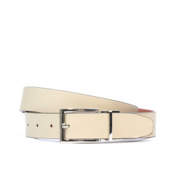 Ceinture femme 02m bicolore cs marron+beige