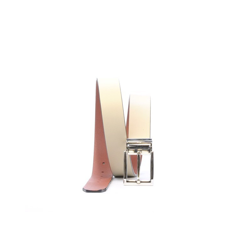 Ceinture femme 02m bicolore cs marron+beige