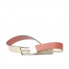 Ceinture femme 02m bicolore cs marron+beige