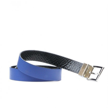 Ceinture femme 02m bicolore cs croco indigo+bleu