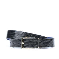 Ceinture femme 02m bicolore cs croco indigo+bleu