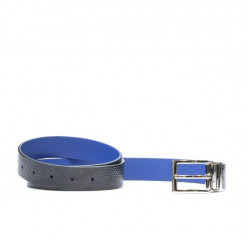 Ceinture femme 02m bicolore cs croco indigo+bleu