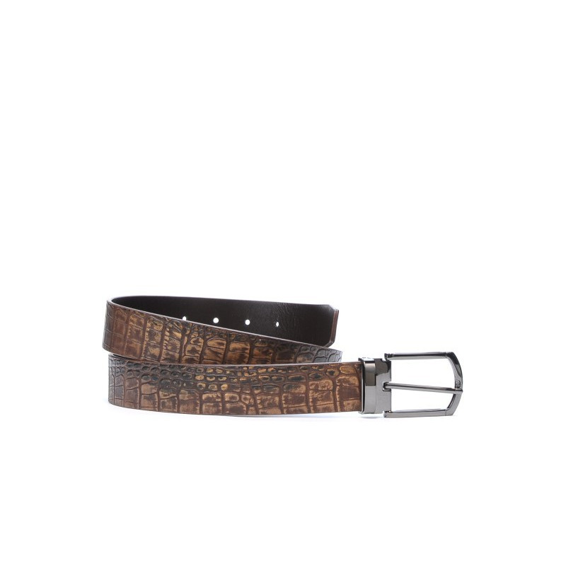 Ceinture hommes 12b croco marron
