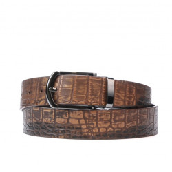 Ceinture hommes 12b croco marron