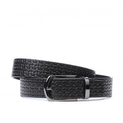 Ceinture homme 12b noir pressé