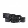 Ceinture homme 12b noir pressé