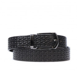 Ceinture homme 12b noir pressé