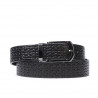 Ceinture homme 12b noir pressé