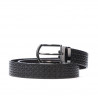 Ceinture homme 12b noir pressé