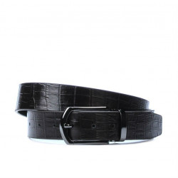 Ceinture hommes 12b croco marron 01