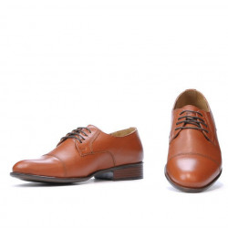Chaussures élégantes hommes 838 marron cognac