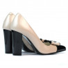 Chaussures élégantes femme 1262 vernis beige+noir