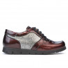 Baskets femme 682 verni bordeaux combiné
