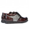 Baskets femme 682 verni bordeaux combiné