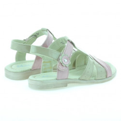 Sandales bébé 18c vernis beige+rose