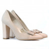 Chaussures élégantes femme 1262 en daim ivoire combiné