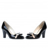 Chaussures élégantes femme 1263 vernis noir+beige