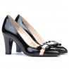 Chaussures élégantes femme 1263 vernis noir+beige