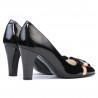 Chaussures élégantes femme 1263 vernis noir+beige