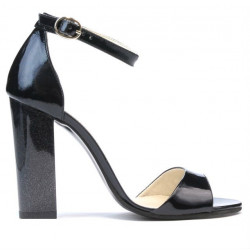 Sandales femme 1259 laqué indigo nacré