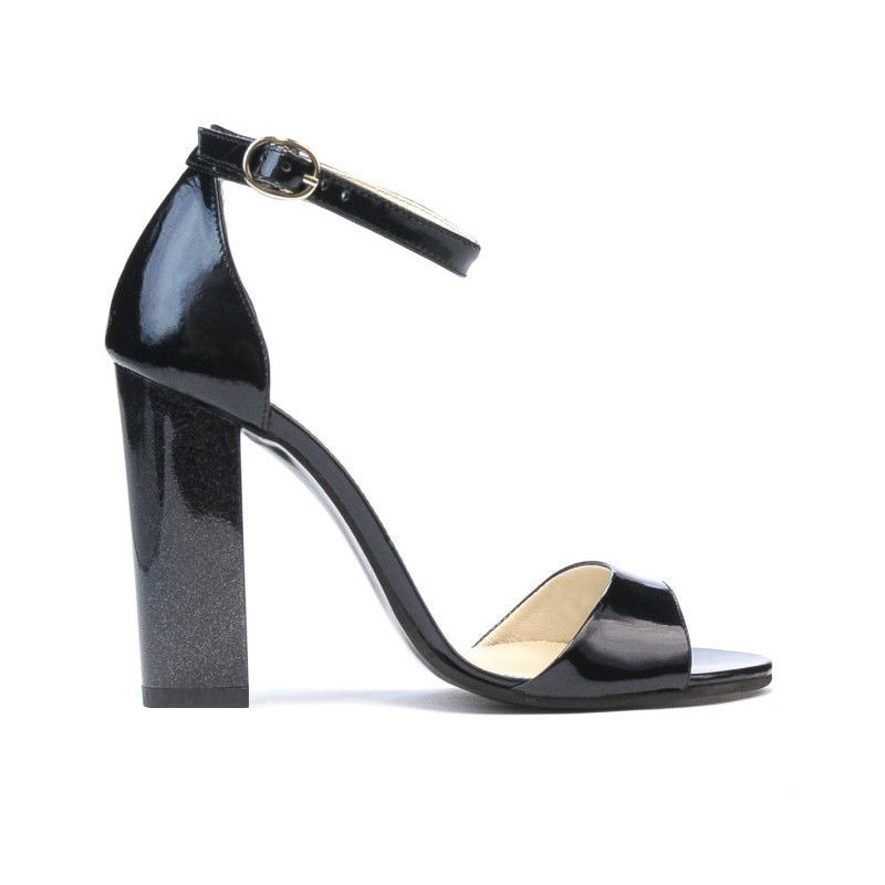 Sandales femme 1259 laqué indigo nacré