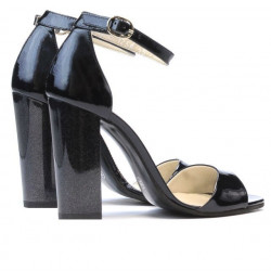 Sandales femme 1259 laqué indigo nacré