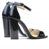 Sandales femme 1259 laqué indigo nacré