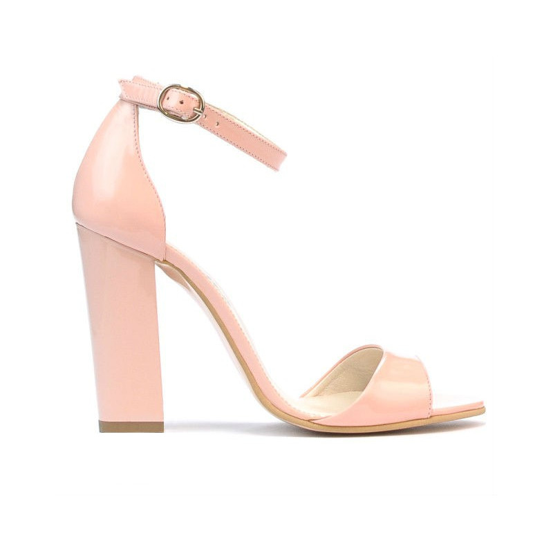 Sandales femme 1259 vernis rose clair
