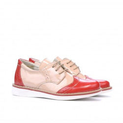 Chaussures enfants petits 60c verni rouge+beige01