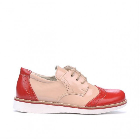Chaussures enfants petits 60c verni rouge+beige01