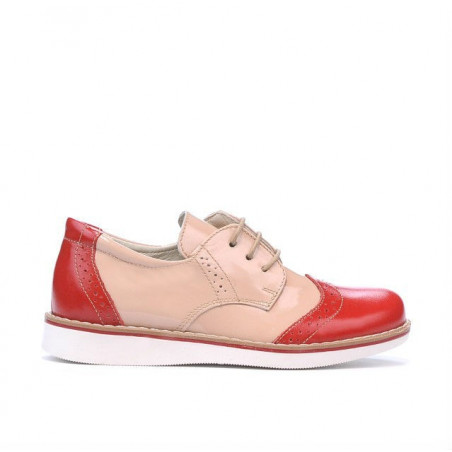 Chaussures enfants petits 60c verni rouge+beige01
