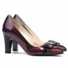 Chaussures élégantes femme 1263 vernis bordeaux+noir