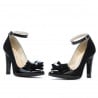 Chaussures élégantes femme 1264 noir antilope + vernis noir