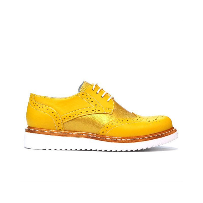 Chaussures casual femme 663-1 jaune combiné