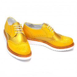 Chaussures casual femme 663-1 jaune combiné