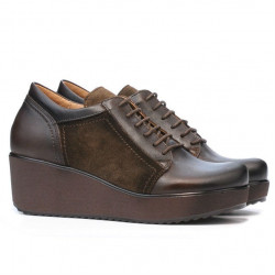 Chaussures décontractées femme 668 café combiné