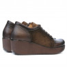 Chaussures décontractées femme 668 café combiné