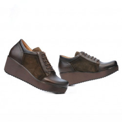 Chaussures décontractées femme 668 café combiné