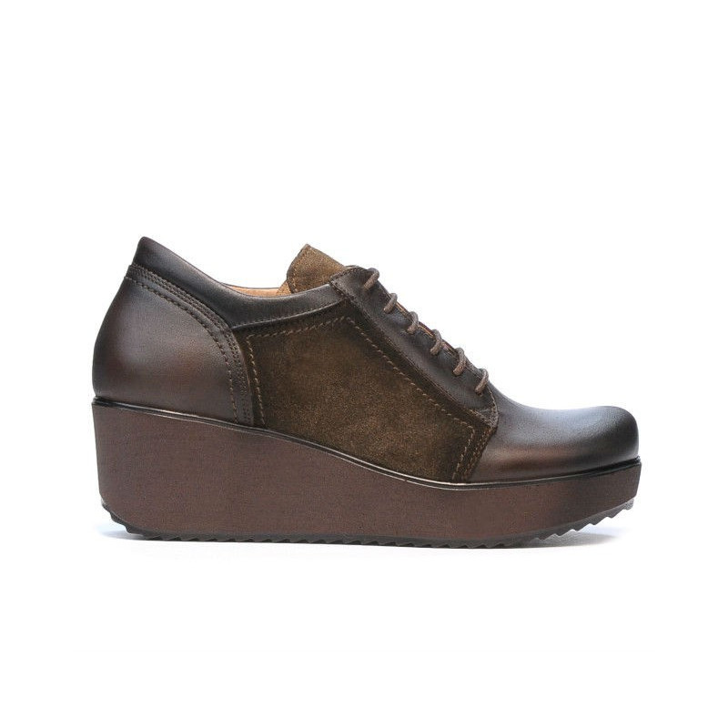 Chaussures décontractées femme 668 café combiné