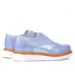Chaussures casual femme 663-1 bleu nacré combiné