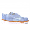 Chaussures casual femme 663-1 bleu nacré combiné