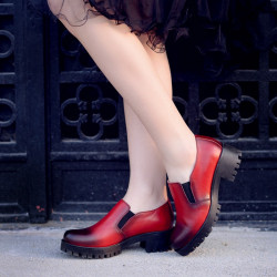 Chaussures décontractées femme 684 a rouge