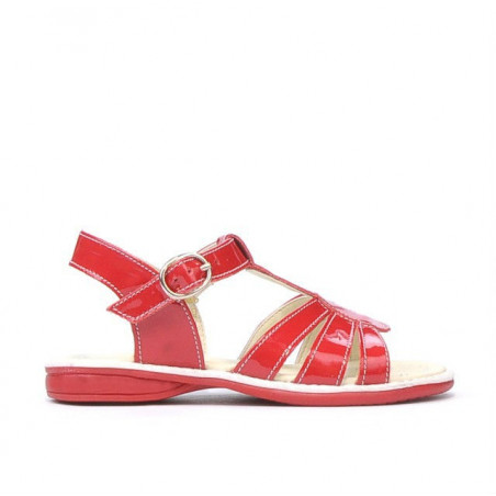 Sandales enfants petits 53-1c laqué rouge
