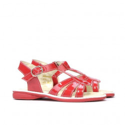 Sandales enfants petits 53-1c laqué rouge
