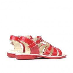 Sandales enfants petits 53-1c laqué rouge