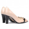 Chaussures élégantes femme 1263 vernis ivoire+noir