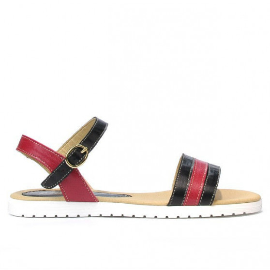 Sandales femme 5037 noir+bordeaux Sandales femme 5037 noir+bordeaux