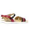 Sandales femme 5037 noir+bordeaux