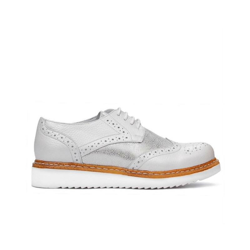Chaussures casual femme 663-1 blanc nacré combiné