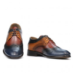 Chaussures décontractées / élégantes hommes 874 indigo+marron